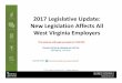 2017 Legislative Update: New Legislation Affects All … WV Legislative...2017 Legislative Update: New Legislation Affects All ... Consumer Credit Protection Act • SB563 made broad