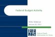 Federal Budget ActivityFederal Budget Activity · Federal Budget ActivityFederal ... FY 2010 FY 2011 President House Agreement FY 2013 FY 2014 FY 2015 FY 2016 FY 2017 FY 2018 
