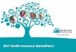2017 Health Insurance MarketPlace - Molina Healthcare · 2017 Health Insurance MarketPlace . TANF 80% ... Pediatric Services, including Vision and Dental Care. ... Cost Share Similar