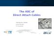 Direct Attach Cables - BICSI · • Direct attach copper cable assemblies for lower cost with short reach ; ... storage, networking and telecom ... optic Direct Attach cables can