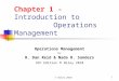 Introduction to Operations Management-Chapter 1 - …george.polak/ch01.ppt · PPT file · Web view · 2011-01-04Title: Introduction to Operations Management-Chapter 1 Author: Preferred