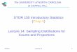 STOR 155 Introductory Statistics (Chap 5) Lecture 14 ... 155 Introductory Statistics (Chap 5) Lecture 14: Sampling Distributions for Counts and Proportions ... – A parking permit