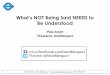 What’s NOT Being Said NEEDS to Be Understoodksshrm.org/2017app/wp-content/uploads/2017/09/PeterSmith1.pdf · What’s NOT Being Said NEEDS to Be Understood Pete Smith President,