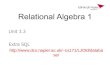 Unit 3.3 Extra SQL - upriss.org.uk · Unit 3.3 Extra SQL cs171/LJOld/databa se/ Relational Algebra Relational Algebra is : • the formal description of how a relational