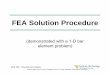 FEA Solution Procedure - West Virginia Universitycommunity.wvu.edu/.../MAE456/Lecture_2_FEA_solution_procedure.pdfMAE 456 - Finite Element Analysis FEA Solution Procedure (demonstrated