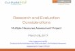 Research and Evaluation Considerations - The RP Grouprpgroup.org/.../Presentations/MMAP_Research_Agenda_3.2017.pdf · • Sample research plan: ... English Success Rates –Part 1