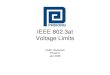 IEEE 802.3at Voltage Limits · IEEE 802.3at Voltage Limits Keith Hopwood Phoenix Jan 2006