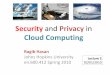 Security and Privacy in Cloud Computingragib/sp10/cs412/lectures/600.412.lecture02.pdf · Apply different threat modeling schemes. Assignment for next class •Review: Thomas Ristenpart