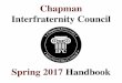 Spring 2017 Handbook - Chapman University · Spring 2017 Handbook. ... AEPi Gives Back • President: ... • Omega Chi Chapter • Chartered in 2008 • 100 active members • 3.141