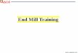 Ecological & Economical manufacturing from the cutting ... Mill Basic Training.pdf · Cutting Tool . Geometry . ... End Mill End Clearance • Dish Angle –Angle Between End of Cutting