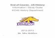 Information / Study Guide KCHS History Department · Information / Study Guide KCHS History Department ... unemployment, food lines, the dust ... For subjects not assessed on the