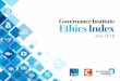 Governance Institute Ethics Index 2016 - Industry … Institute Ethics Index 2016 7 Issues and influences (cont’d) The top 5 ethical issues in business are perceived in the following