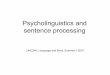 Psycholinguistics and sentence omaki/teaching/Ling240_Summ2007/slides_L18_Sentence...Psycholinguistics and sentence processing LING240: Language and Mind, Summer II 2007. What is psycholinguistics?