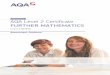 Level 2 Certificate in Further Mathematics 8360 … · AQA Qualifications AQA Level 2 Certificate FURTHER MATHEMATICS Level 2 (8360) Assessment Guidance