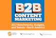 B2B Content Marketing report · WELCOME Greetings Marketers, Welcome to the 7th Annual B2B Content Marketing Benchmarks, Budgets, and Trends—North America report. We’ve made quite