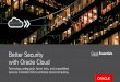 Better Security with Oracle Cloud · 8 Independent Oracle Users Group, “2016 IOUG Cloud Security Survey,” 2016. 9 Note: Reports may not be available for all services, or at all