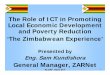 The Role of ICT in Promoting Local Economic Development ...siteresources.worldbank.org/CMUDLP/Resources/Role_ICT_PPT.pdf · The Role of ICT in Promoting Local Economic Development