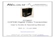 OTX627 COFDM Digital Video Transmitter - TVBOY NYCtvboynyc.com/pdfs/avalon-rf-otx627-dig-vid-transmitter.pdf · Avalon RF, Inc. • 344 Coogan Way • El Cajon, CA 92020 Phone: (619)