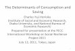 The Determinants of Consumption and Saving - JIIA -日 … ·  · 2011-07-21The Determinants of Consumption and Saving ... • GDP growth is an important determinant of consumption