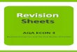 AQA ECON 3 - Revision Sheetsrevisionsheets.co.uk/wp-content/uploads/2016/03/ECON-3-Revision...AQA ECON 3 Business Economics and the Distribution of Income . Introduction ... 2, where
