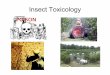 Insect Toxicology - University of Arizona · Insect Toxicology. The general toxicological process Insecticide Activated Detoxified Sequestrated Excreted Target sites Intoxication