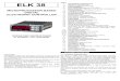 INDEX ELK 38 1.1 GENERAL DESCRIPTION 1.2 FRONT … · E: Thermocouples temperature probes (J,K,S and ELCO IRS Infrared sensors), mV signals (0..50/60 mV, 12..60 mV), Thermistors PTC