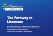 The Pathway to Licensure - West Virginia Department of ...wvde.state.wv.us/certification/documents/ThePathwayto...The Pathway to Licensure The Office of Educator Effectiveness and