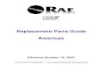 Replacement Parts Guide Americas - Farrwest Env.service.farrwestenv.com/pricing/rae/Spare_Parts_Book_Version_1_1... · Replacement Parts Guide Americas Effective October 15, ... UltraRAE