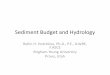 Sediment Budget and Hydrology · Sediment Budget and Hydrology Rollin H. Hotchkiss, Ph.D., P.E., D.WRE, F.ASCE Brigham Young University Provo, Utah