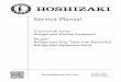 Service Manual - HOSHIZAKI INTERNATIONAL Manual Number: 73206 Issued: 6-2-2015 Revised: 8-1-2017 hoshizakiamerica.com 2 WARNING Only qualified service technicians should install and