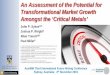 Transformational Market Growth Amongst the ‘Critical …€¦ · November 2015 . An Assessment of the ... Canadian Mining Review (nickel smelting) ... An Assessment of the Potential