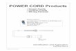 POWER CORD Products · AUTOMATED CONTROLS & SYSTEMS, LLC • Power Cords POWER CORD Products • Control Cords • Wiring Devices MANUFACTURED BY 925 A.E.C. Drive Wood Dale, Illinois