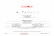 Lord Quality Manual - Adhesives, Coatings, Vibration and ... · LORD Quality Manual LORD Corporation ... realization. - was ... chart to include regional support facilities reference
