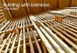 Building with bamboo - Building Trust international - with bamboo: The basics 4 Bamboo species 6 ... Power drill Drill bits (with a blunt end) L=500mm, ... L=100m) String line for