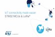 IoT connectivity made easier STM32 MCUs & LoRa · 3G / 4G / Ethernet • Consumer • Industrial. ... LTE, LoRa ®, Sigfox … • ... The 2 solutions to address the IoT over LPWAN