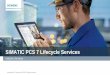 SIMATIC PCS 7 Lifecycle Services - Siemens AG PCS 7 Lifecycle Services provides you with a powerful service program for the SIMATIC PCS 7 distributed control system. It forms the basis