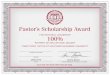 Pastor's Scholarship Award - Southern Nazarene Universitysnu.edu/Websites/snuokc/images/Church Relations... · Pastor's Scholarship Award ... CHARACTER CULTURE CHRIST . Title: pastor's