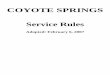 Coyote Springs Service Rules - Las Vegas Valley … Rules ”), the CC - CSWRGID will be known and publicly identified as the Coyote Springs Water Resources District (hereafter known