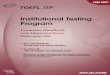 Institutional Testing Program - NOTES OF LIFE · How to Complete Your Answer Sheet ... 22 Answer Key for ... This handbook contains information about the Institutional Testing Program