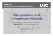 synthesis of alelastatins - Chemistry 530 UIC Literature Seminar in Organic Chemistry Movassaghi, M. et al. Chemical Science, 2010, DOI: 10.1039/c0sc00351d Total Synthesis of all (-)-Agelastatin