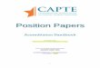 POSITION PAPERS ADOPTED BY CAPTE PAPERS ADOPTED BY CAPTE ACCREDITATION AND THE WORKFORCE 2 INTERACTIVE ROLES IN CAPTE ACCREDITATION 3