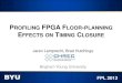 ROFILING FPGA FLOOR PLANNING EFFECTS ON TIMING CLOSURE · PROFILING FPGA FLOOR-PLANNING EFFECTS ON TIMING CLOSURE FPL 2012 Jaren Lamprecht, Brad Hutchings . Brigham Young University