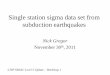 Single station sigma data set from subduction … station sigma data set from subduction earthquakes Nick Gregor November 30 ... – 90% of database from Japan and Taiwan ... – 369