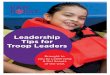 Leadership Tips for Troop Leaders - Girl Scouts Tips for Troop Leaders Brought to ... oped practical tips to help all young women flex their ... help them learn to be a better leader