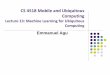 CS 4518 Mobile and Ubiquitous Computing - WPIweb.cs.wpi.edu/~emmanuel/courses/cs4518/C17/slides/lecture13.pdf · CS 4518 Mobile and Ubiquitous Computing ... solves WPI problem 