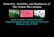 Keynote 1: Diversity, Stability and Resilience of the ... · Diversity, Stability, and Resilience of the Human Microbiome . ... community as unit of study) ... Doris Duke Charitable