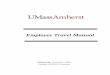 employee Travel Manual - Umass Amherst · The Amherst campus is responsible for establishing travel management procedures that ... presented in this manual. A travel preparer should