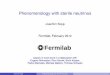 Phenomenology with sterile neutrinos - Fermilabhome.fnal.gov/~jkopp/pdf/snu.pdf · Joachim Kopp Phenomenology with sterile neutrinos 5. ... I Simulate mock e ... Test compatibility