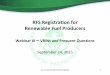 RFS Registration for Renewable Fuel Producers - US EPA · calculations used to determine VRIN of a representative ... for example in a ... RFS Registration for Renewable Fuel Producers: