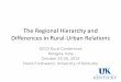 The Regional Hierarchy and Differences in Rural-Urban ... II presentations.pdf · The Regional Hierarchy and Differences in Rural-Urban Relations . ... forces (fixed factors, land